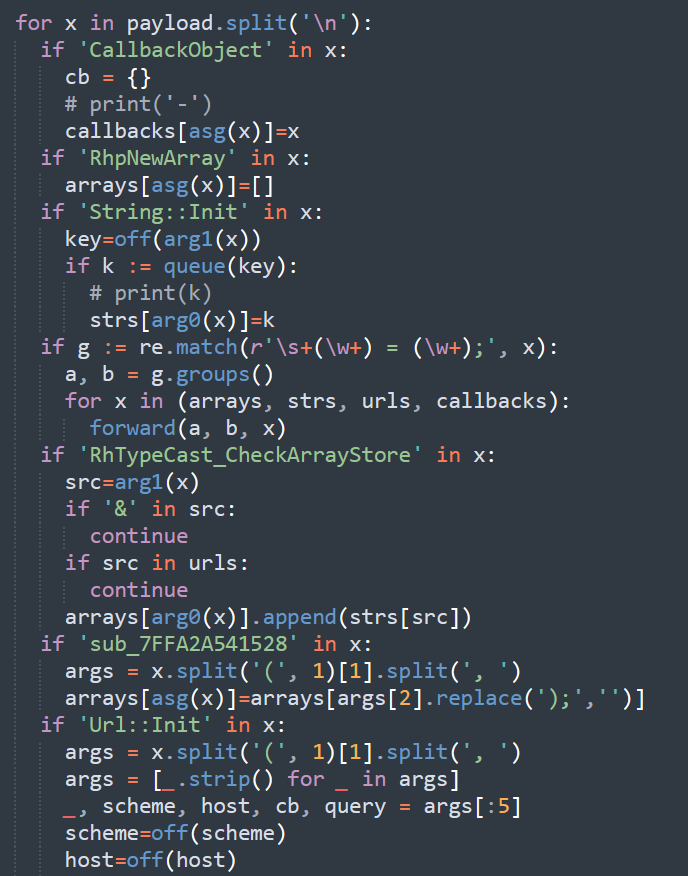 IDAPython parsing decompiled output